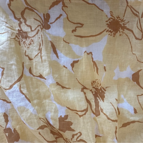 NWT Faithfull the Brand Enditha 100% Linen Mini Dress Willa Floral Size 6 - Picture 5 of 9